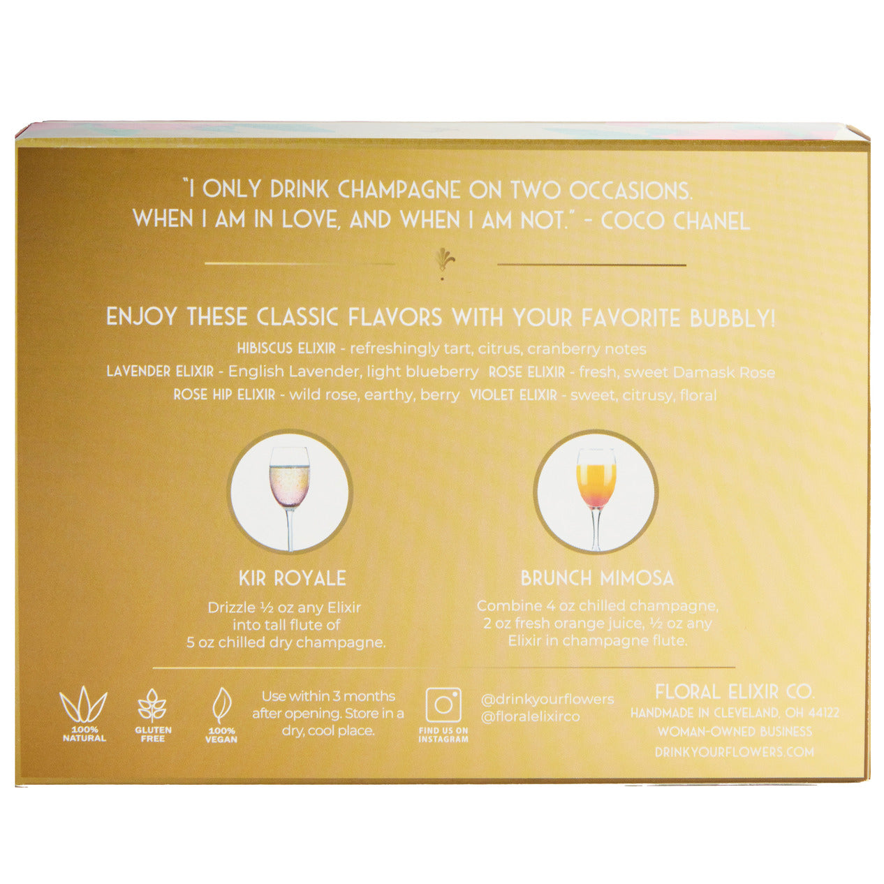 Floral Elixir Co. Champagne Lovers Cocktail Kit