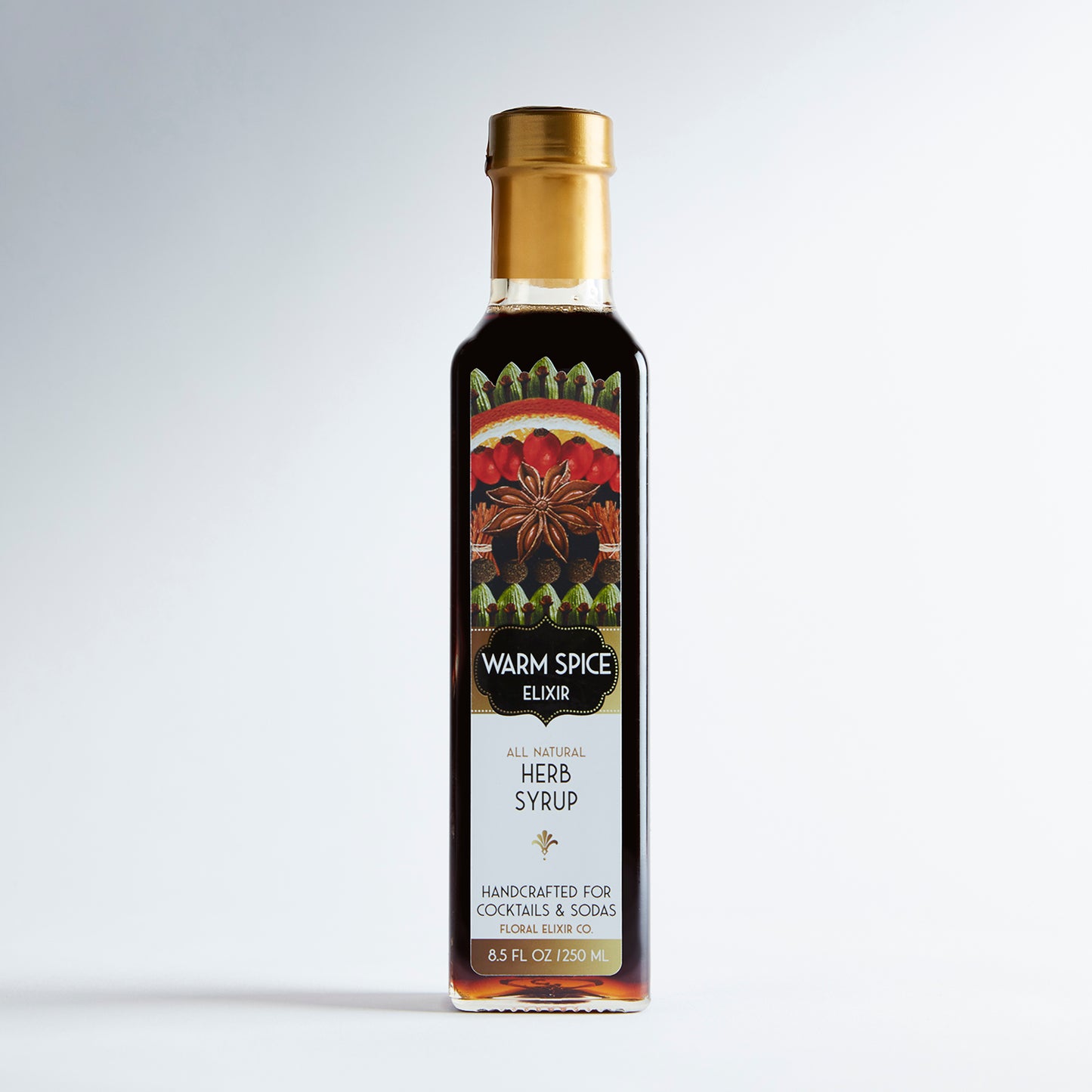 Floral Elixir Co. Herb Syrups for Cocktails, Teas, & More (8.5 oz)